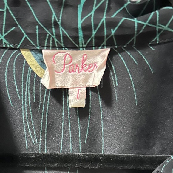 Vintage flowy Peacock Button Up - Picture 2 of 5